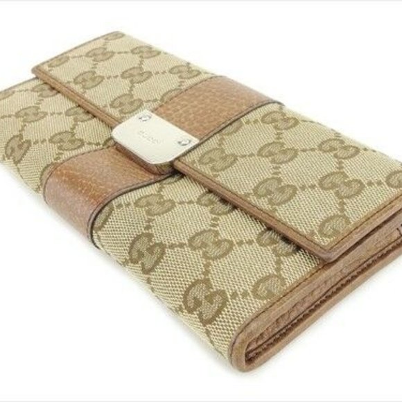 Gucci Wallet Purse Long Wallet GG Canvas leather Woman Authentic Used T9171 - Picture 8 of 10